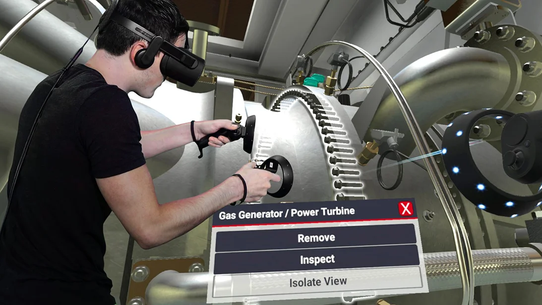 Siemens maintenance training in Virtual Reality using Disti platform