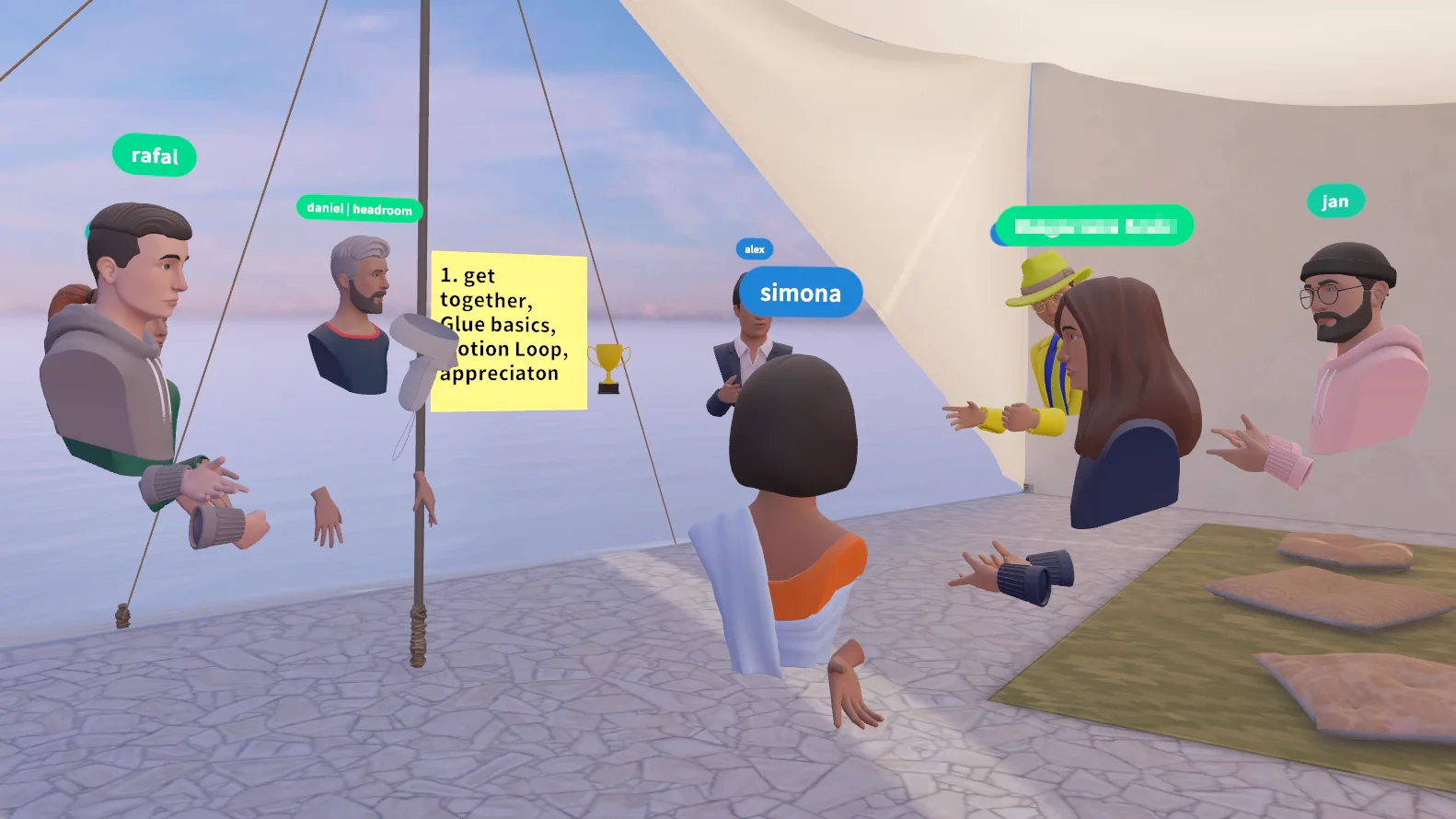 Thinking session in VR