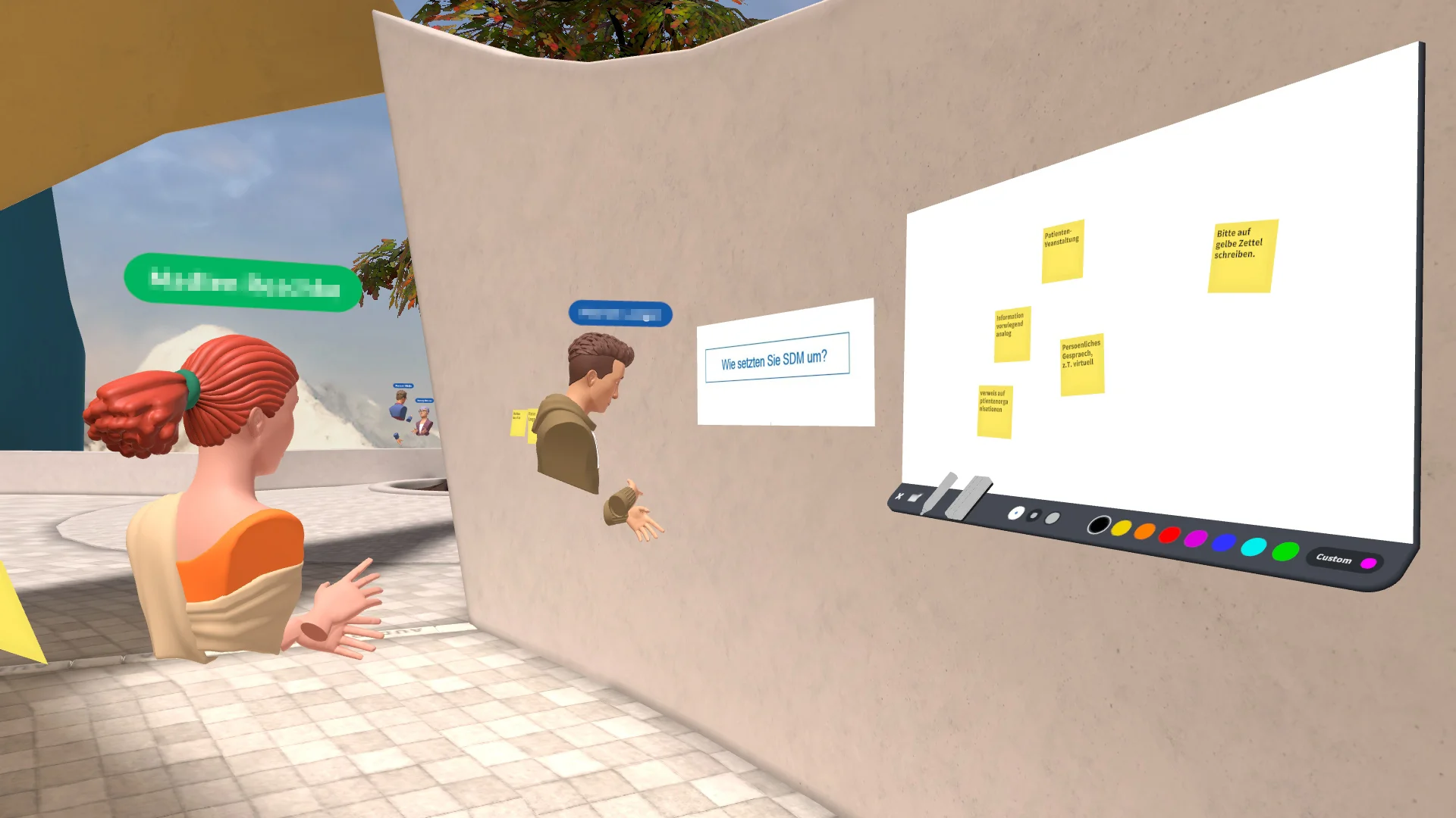 VR workshop whiteboarding